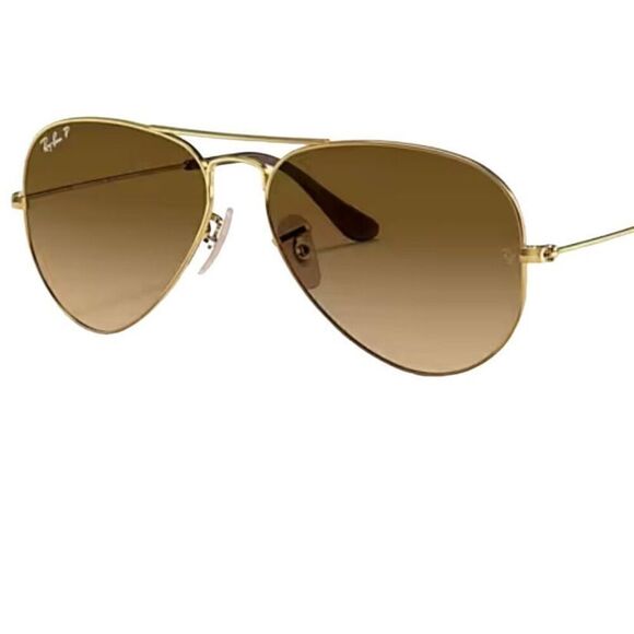 Ray, ban NWT gradient, gold frame, green tint, lens, sunglasses men’s - Picture 2 of 5